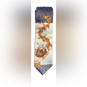 Festive Santa and Reindeer Tie